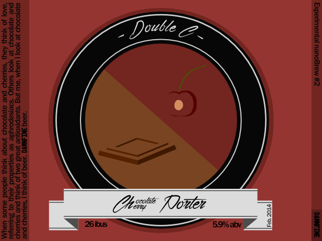 The beer label for Double C Chocolate Porter